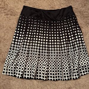 Chic Black and White A-Line Skirt